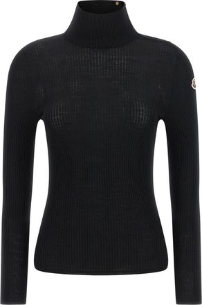 Moncler Black Knitted Turtle Neck Sweater