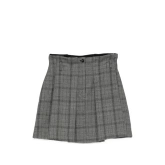 Tela Check-pattern Pleated Mini Skirt