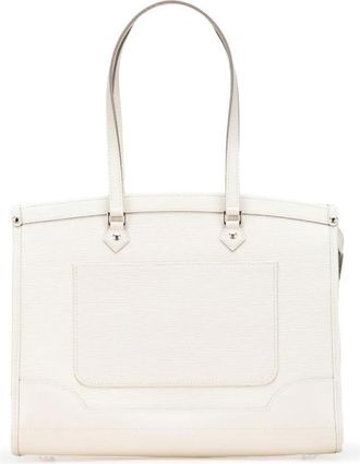 Louis Vuitton Pre-owned Leren Tote Bag - Dames - Vintage Shopper - Wit - ONE Size - Leer - Vintage