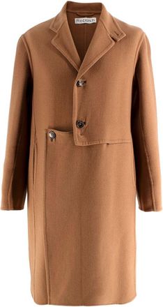 J.W.Anderson Camel Brown Wool Cashmere Coat Size M