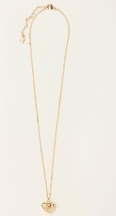 Fat Face FatFace Heart Filagree Necklace in Gold Tone