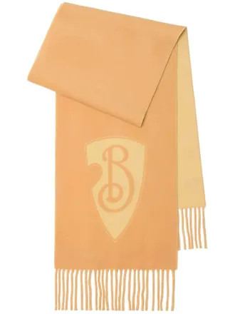 Burberry B Shield sjaal met franje - Oranje