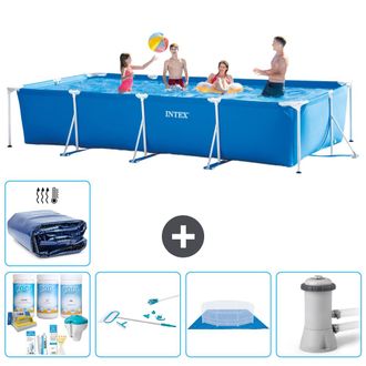 Intex Piscina Con Estructura Rectangular - 450x220x84 Cm - 7-piezas S20076