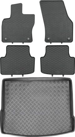 OEM Volkswagen Tiguan Ii Suv De 2015 (juego) - Alfombrillas De Goma Para Coche + Alfombrilla Para Maletero