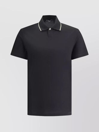 Versace ribbed collar polo shirt