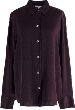 Vince Burgundy Silk Blouse Size XL