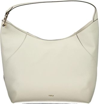 Furla Lara Schoudertas - Dames - Schoudertassen - Beige - ONE Size - Leer - Tassen