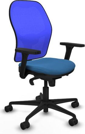 Piqueras y Crespo Piqueras Y Crespo - Jorquera Sincro Malla Azul Similpiel Azul Claro Brazos 3d Base Nailon Ruedas 65mm Nailon