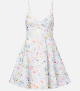 Zimmermann Lucky floral linen minidress
