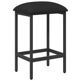 vidaXL Taburete De Bar Negro 40 X 32 X 64 Cm Madera De Ingenier&iacute;a Vidaxl