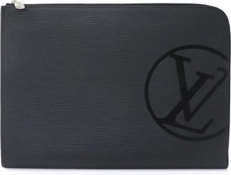 Louis Vuitton Noir Epi Leather Clutch Bag Pochette (Pre-Owned)