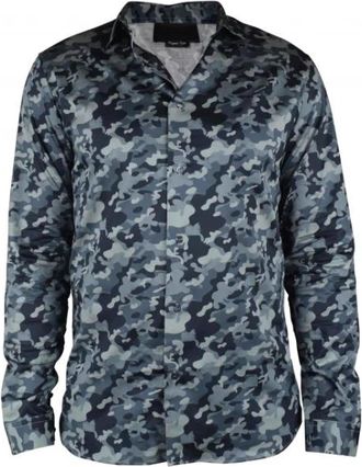Philipp Plein LS Camouflage Shirt - Heren - Casual Overhemden - Veelkleurig - M - Katoen - Overhemden