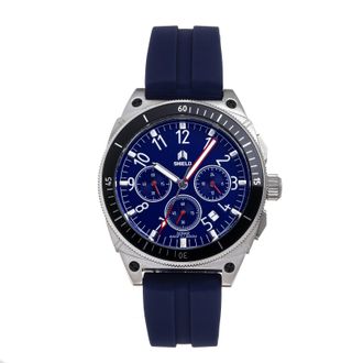 Shield Mens Sonar Chronograph Strap Watch w/Date - Navy Stainless Steel - One Size