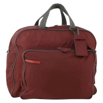 Prada Pre-owned Vintage Nylon Weekend Bag - Dames - Pre-owned - Rood - Maat: ONE Size Nylon