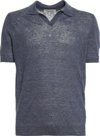 La Fileria Flamed linen polo