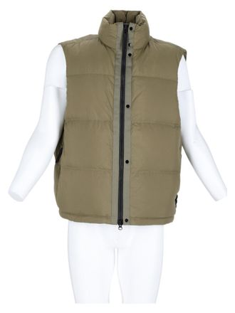 Stone Island Padded Sleeveless Vest With High Collar And Zip Closure