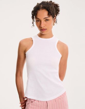 Omnes Womens Raven Racer Vest in White - Size: 10/8