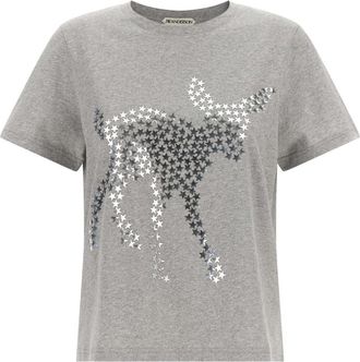J.W.Anderson Grey Graphic Crew Neck T-Shirt