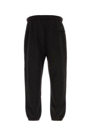Dolce & Gabbana Mens Black Cotton Joggers Nero Exterior: Pantaloni