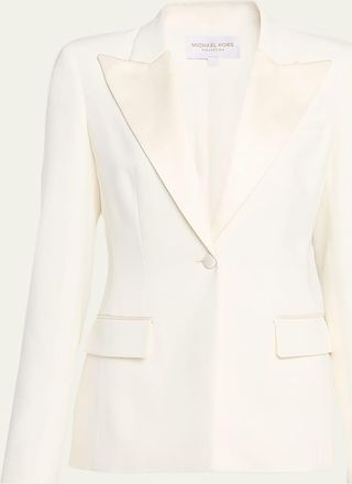 Michael Kors Georgina Single-Button Tuxedo Blazer