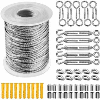 OEM Paquete De Cables Con Revestimiento De Acero Inoxidable, Xu, Pvc, 30 Metros + Accesorios, Producto De Calidad Superior, Duradero Y Fiable, Materiales 