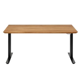 Kare Design Escritorio ajustable de roble y acero negro L160