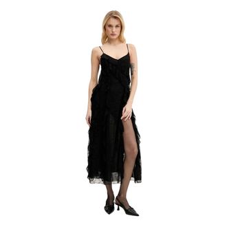 Miss Sixty Abito Midi con Volant - - Dresses - Donna - Nero - S