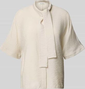 Marc O'Polo Relaxed Fit Schluppenbluse aus Viskose-Mix in Stein, Gr&ouml;&szlig;e 34