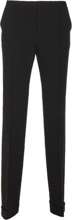 Alberta Ferretti Cady Broeken - Dames - Slim Fit Broeken - Zwart - S - Leer - Broeken