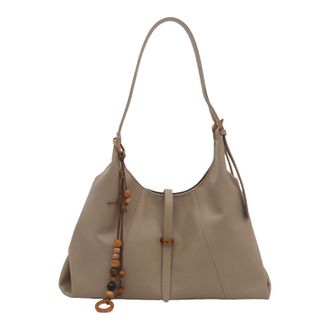 Generic PU Leather Casual Tote Handbag Large Capacity All-Match Shoulder Bag (Beige)