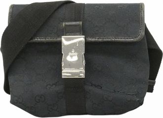 Gucci Black Canvas Fanny Pack (Pre-Owned)