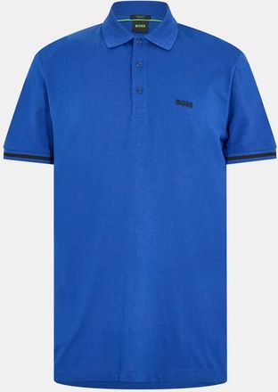 HUGO BOSS Mens Regular Fit Polo Shirt in Bright Blue - Size Small