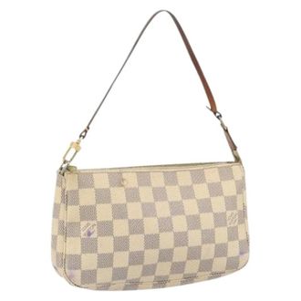Louis Vuitton Pre-owned Shoulder Bags, female, White, Size: ONE SIZE Pre-owned Canvas Shoulder Bag