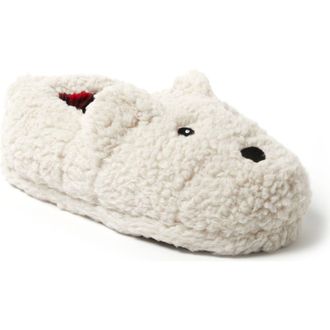 Dearfoams Unisex Animal Closed Back Slipper in Creme Brulee at Nordstrom, Size X-Small