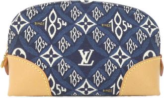 Louis Vuitton Blue Jacquard Pochette Pouch (Pre-Owned)