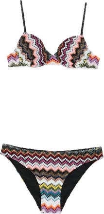 Missoni Bikini con motivo a zigzag - Nero