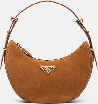 Prada Borsa a spalla Prada Arqué in suede