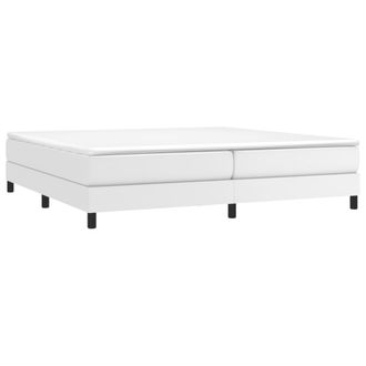 vidaXL Estructura De Cama Sin Colch&oacute;n Cuero Sint&eacute;tico Blanco 200x200cm Vidaxl