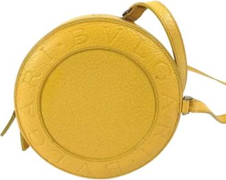 Bulgari Tweedehands leren schoudertassen - Dames - Vintage Schoudertas - Geel - ONE Size - Leer - Vintage