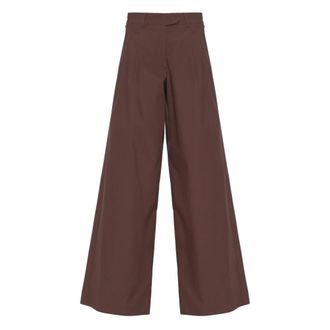 SoAllure Wide Trousers, female, Brown, Size: XL High-Waist Wide-Leg Trousers