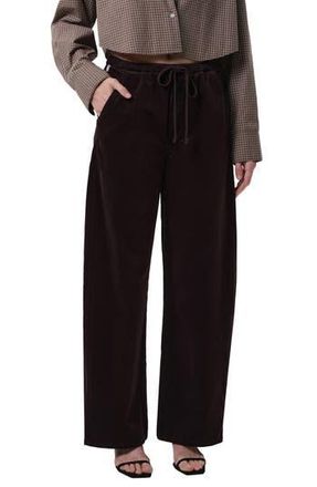 Citizens Of Humanity Aurora Pull-On Stretch Cotton Pants in Barrister Dark Brown at Nordstrom Rack, Size Medium