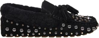 Strategia Schoenen, Dames, Zwart, 38 EU, Su&egrave;de, Velour Loafer