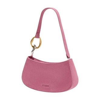 Staud Womens Ollie Shoulder Bag Pink Cowhide
