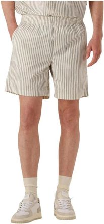 Calvin Klein Korte Broeken, Heren, Veelkleurig, S, Beige Pull-On Shorts voor Heren