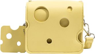 Generic Fashion Mini Women Mobile Phone Pouch Cheese Shaped Crossbody Handbags Small Square Slice Pendant for Girl Purse