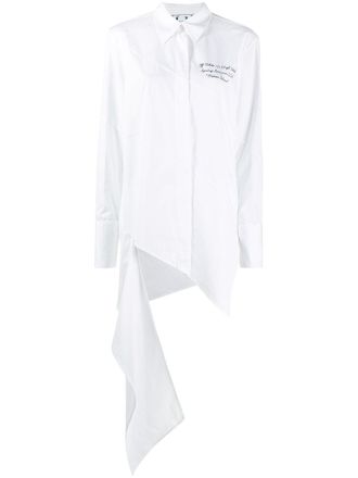 Off-white Meteor Shower draped shirt - women - Cotton/Polyester - 38