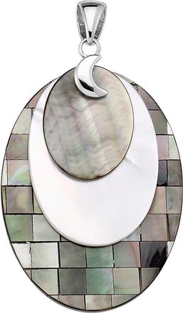 Samuel B. Sterling Silver Abalone & Mother of Pearl Pendant in Grey at Nordstrom Rack