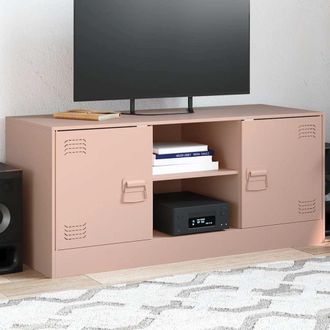 vidaXL Mueble Para Tv De Acero Rosa 99x39x44 Cm Vidaxl