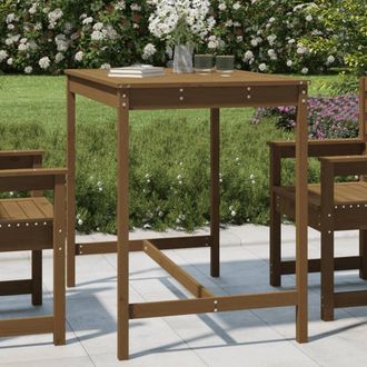 Berkfield Home Garden Table Honey Brown 121x82.5x110 cm Solid Wood Pine