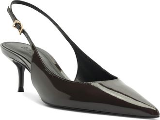 Schutz Paola Mid Slingback Pump in Dark Brown at Nordstrom, Size 10.5